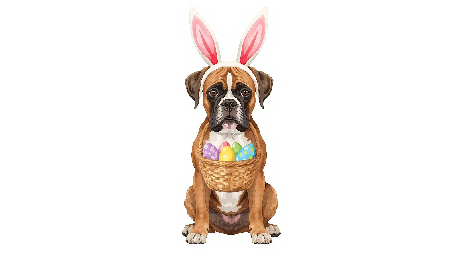 Ostern Grusskarte mit Hunde Motive