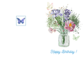 Wildblumen Geburtstagskarte