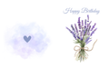 Lavendel Geburtstagskarte