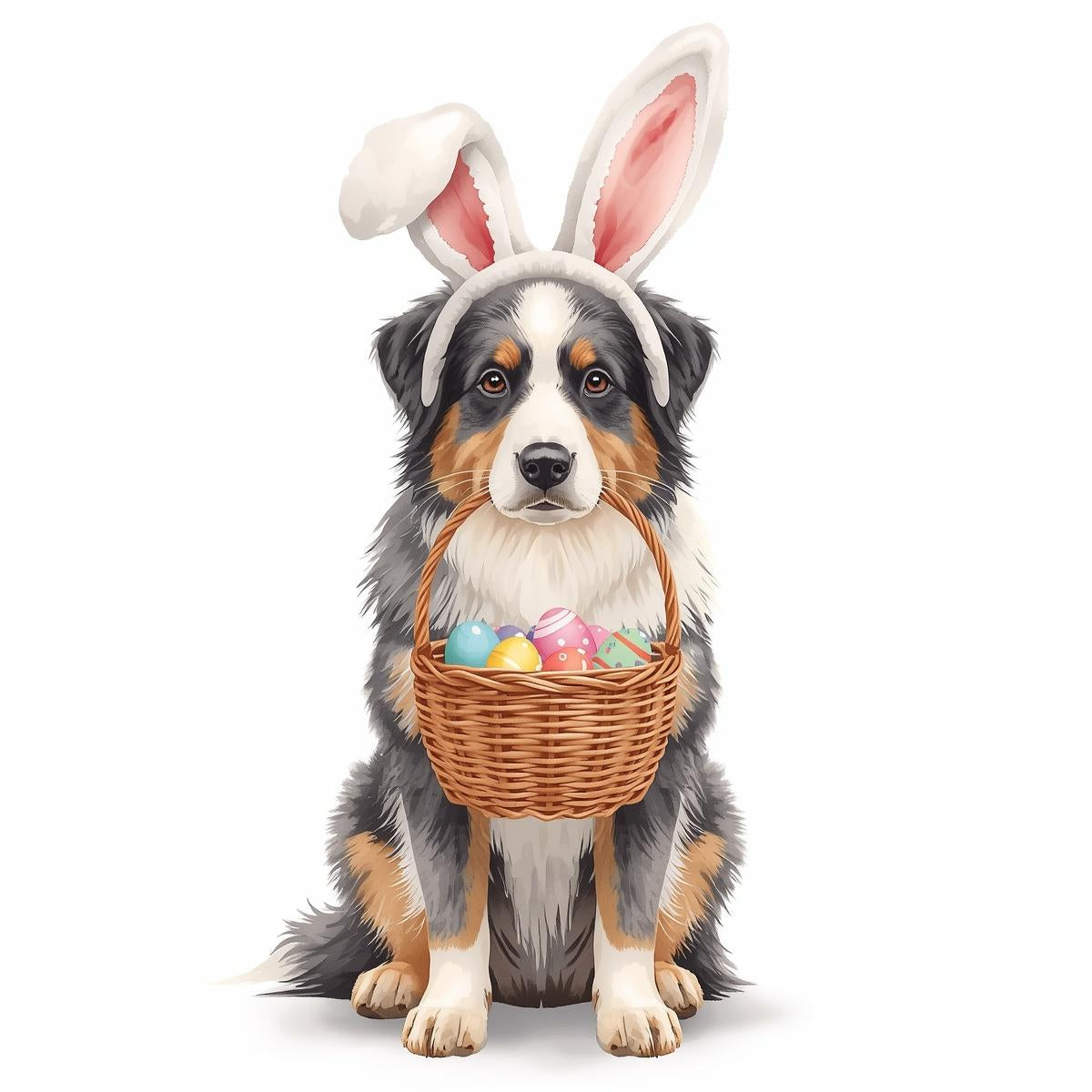Ostern Grusskarte mit Hunde Motive