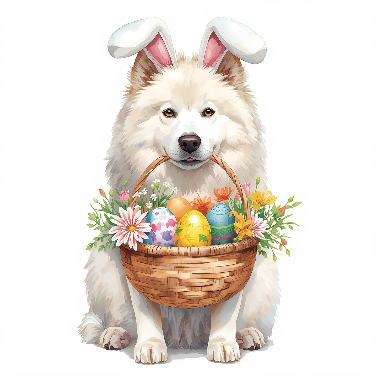 Ostern Grusskarte mit Hunde Motive