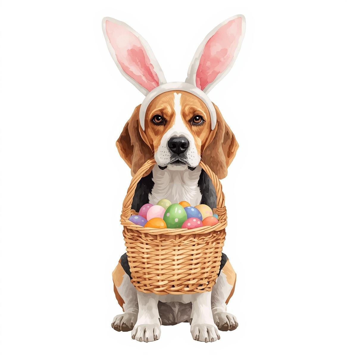 Ostern Grusskarte mit Hunde Motive