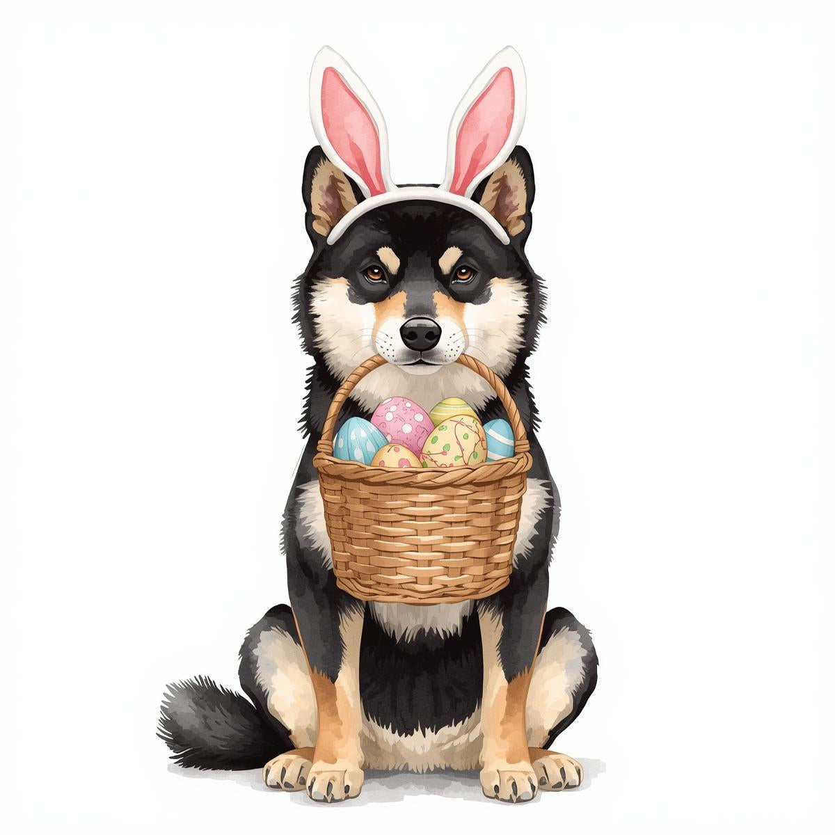 Ostern Grusskarte mit Hunde Motive