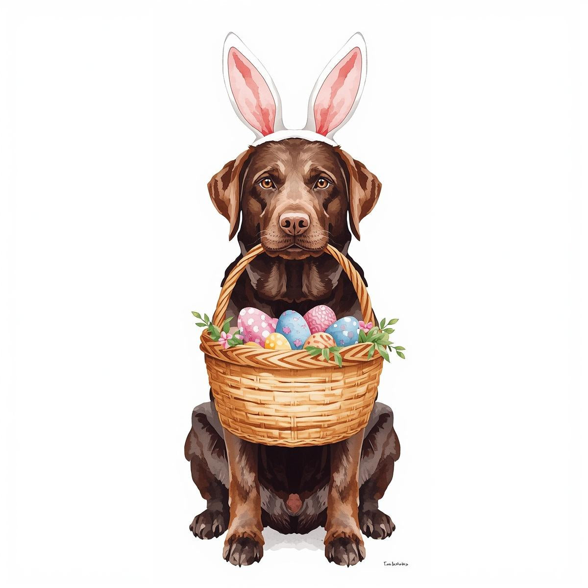 Ostern Grusskarte mit Hunde Motive
