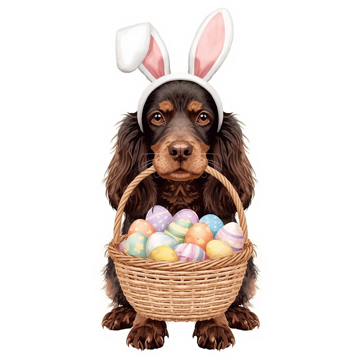 Ostern Grusskarte mit Hunde Motive