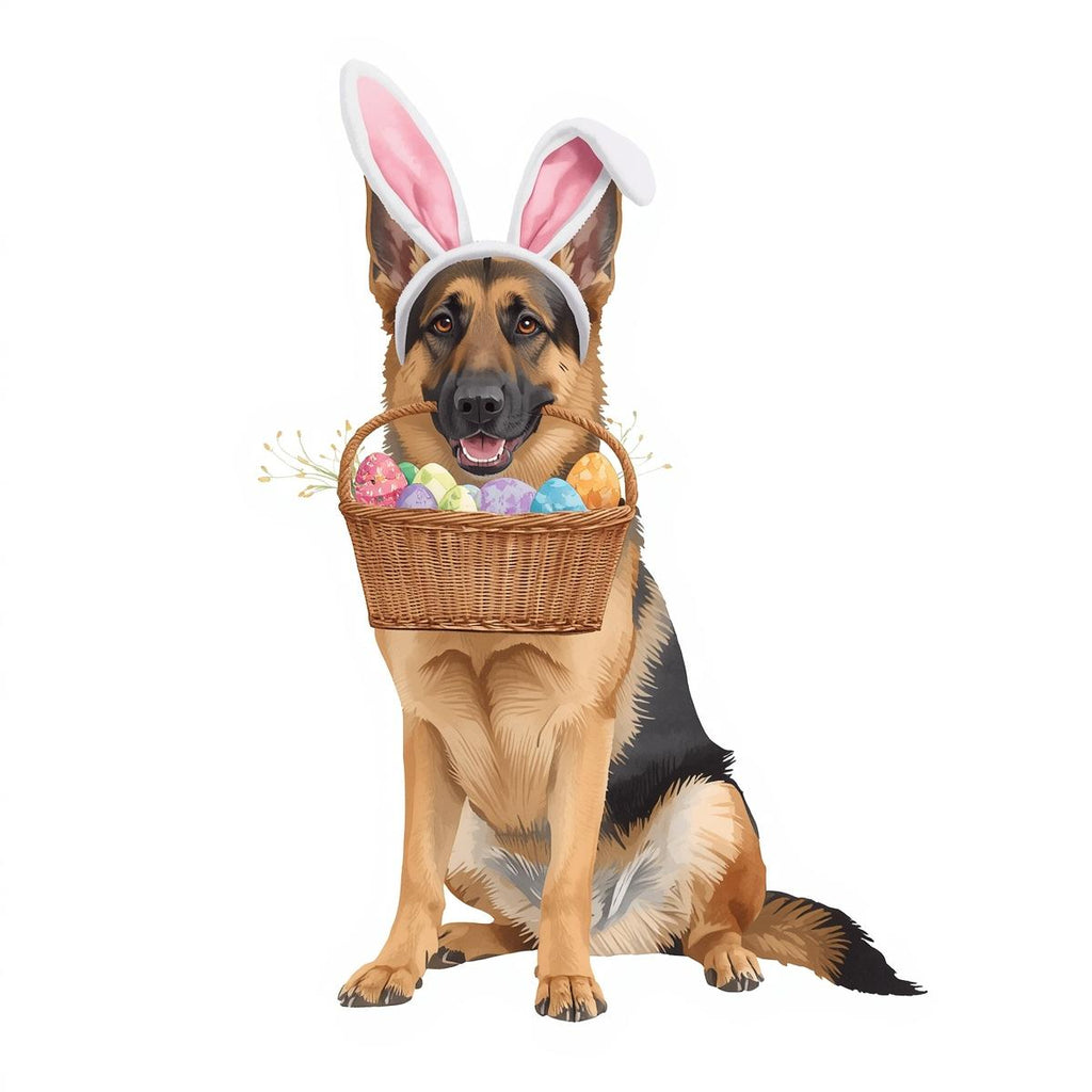 Ostern Grusskarte mit Hunde Motive