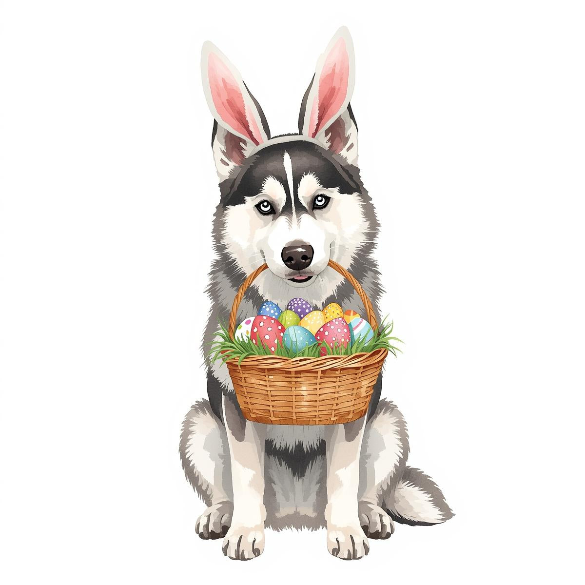 Ostern Grusskarte mit Hunde Motive
