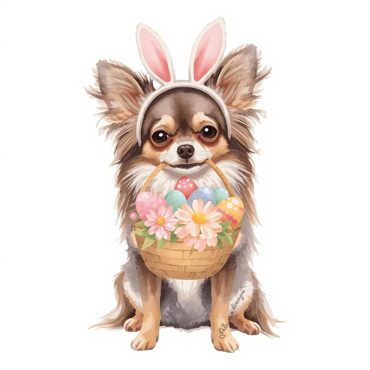 Ostern Grusskarte mit Hunde Motive