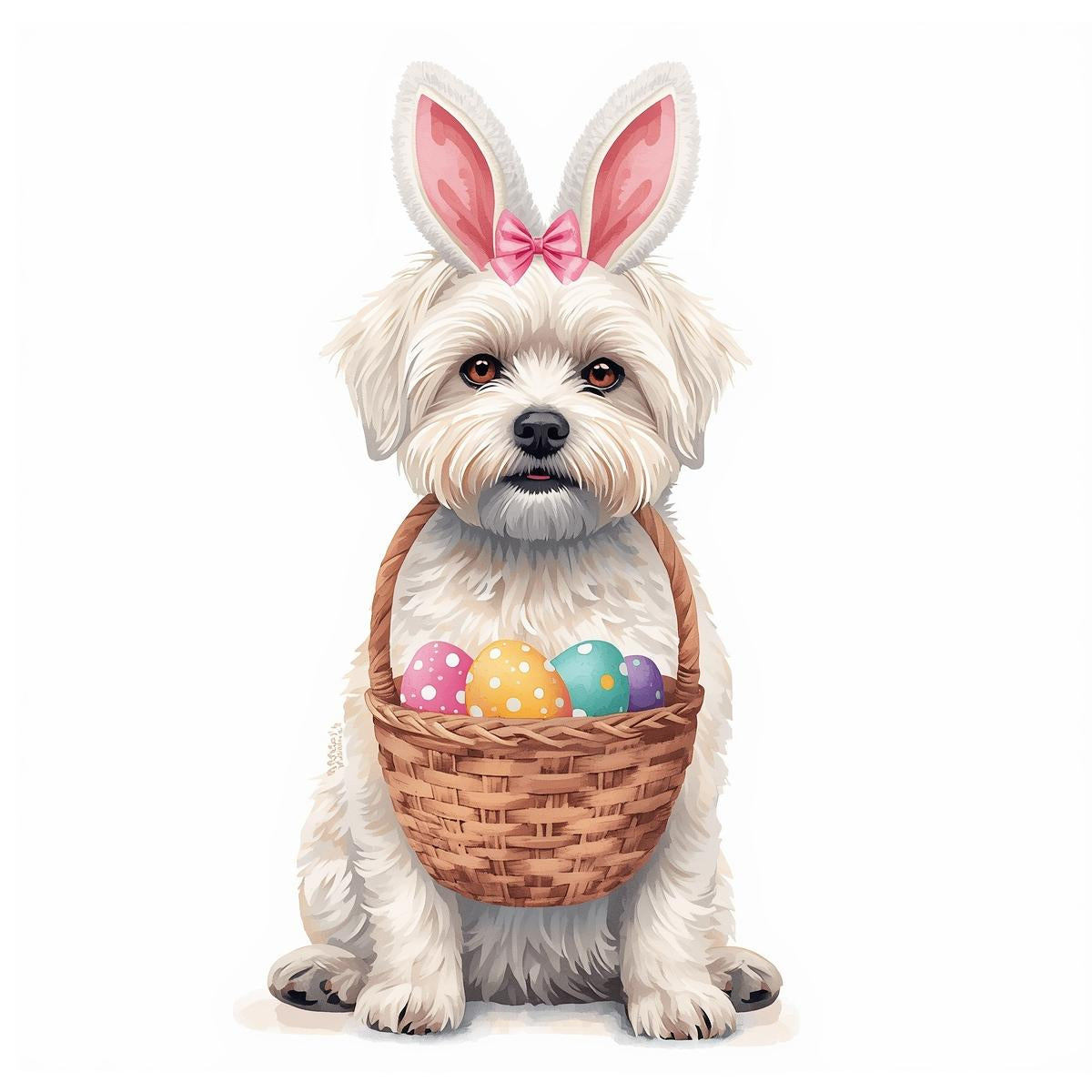 Ostern Grusskarte mit Hunde Motive