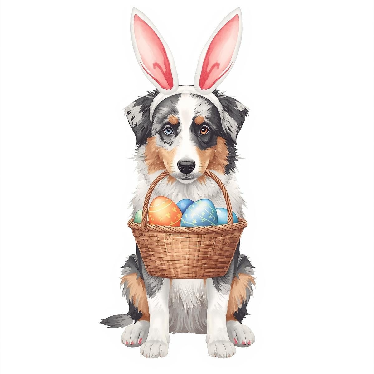 Ostern Grusskarte mit Hunde Motive