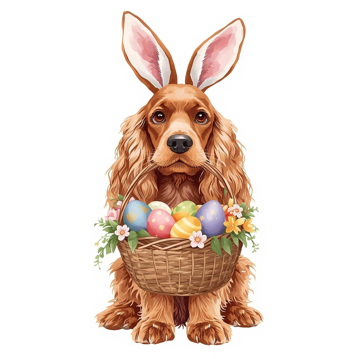 Ostern Grusskarte mit Hunde Motive