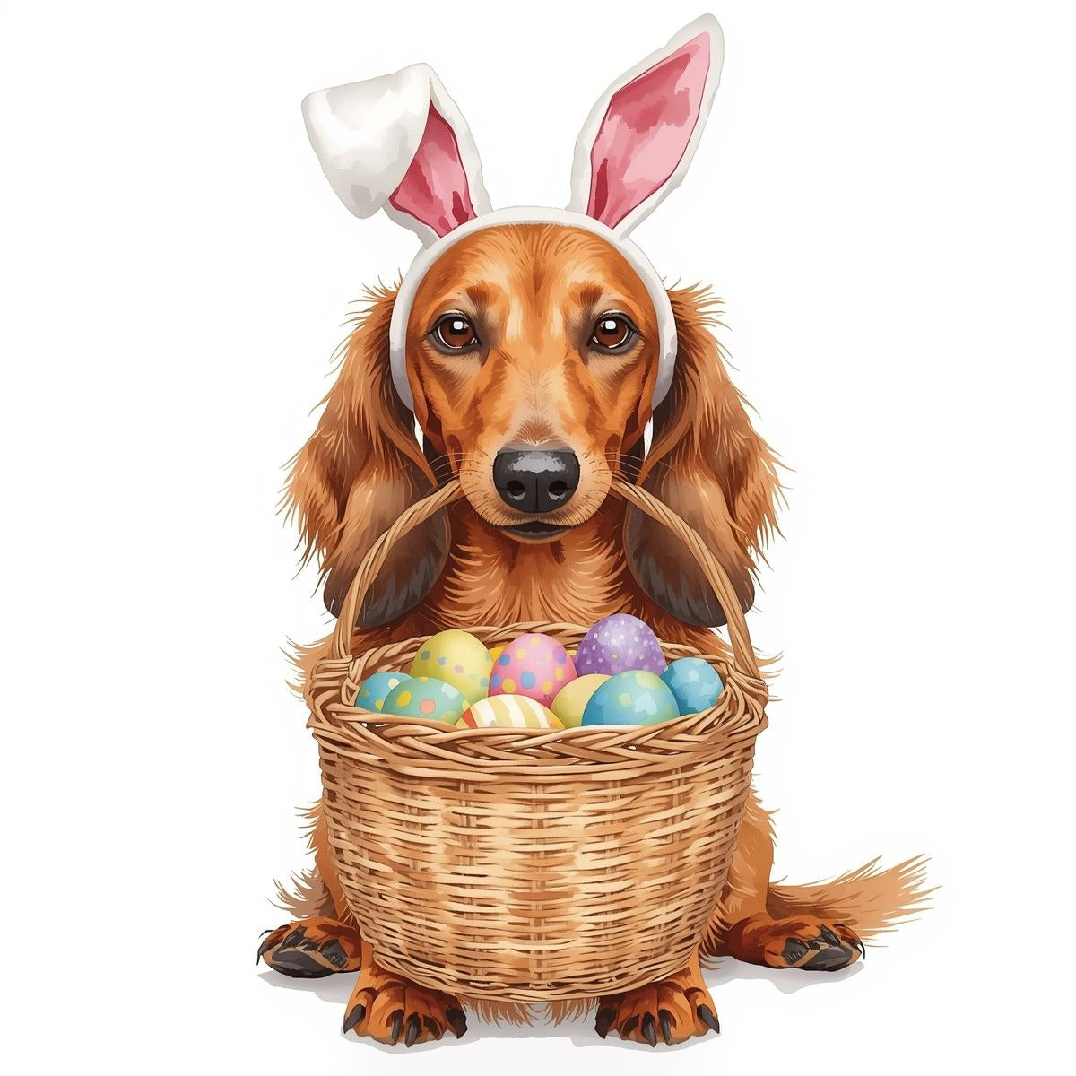 Ostern Grusskarte mit Hunde Motive