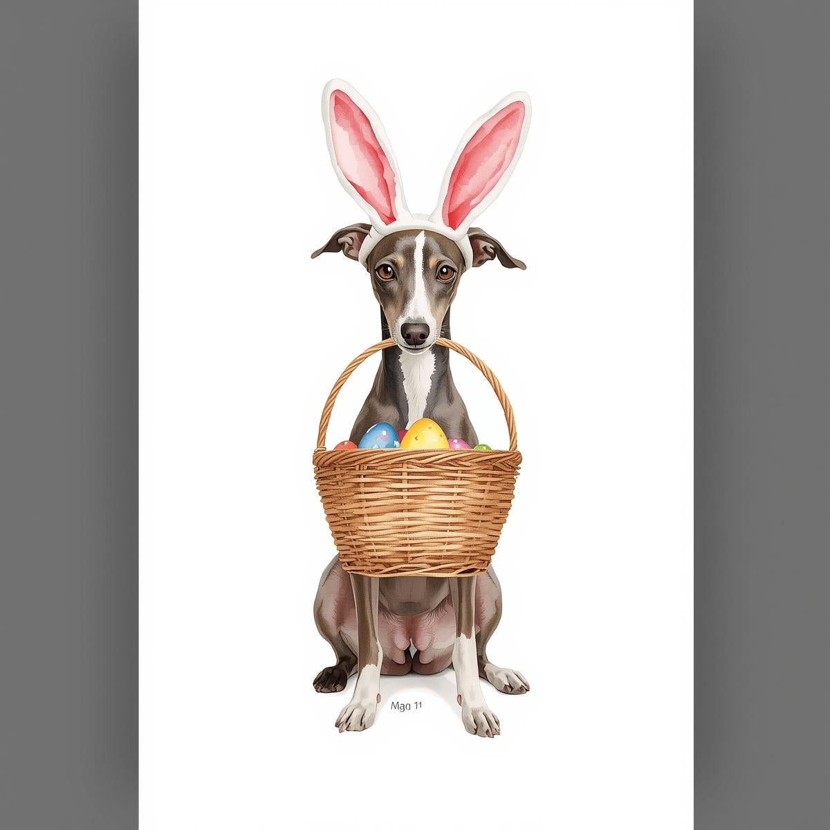 Ostern Grusskarte mit Hunde Motive