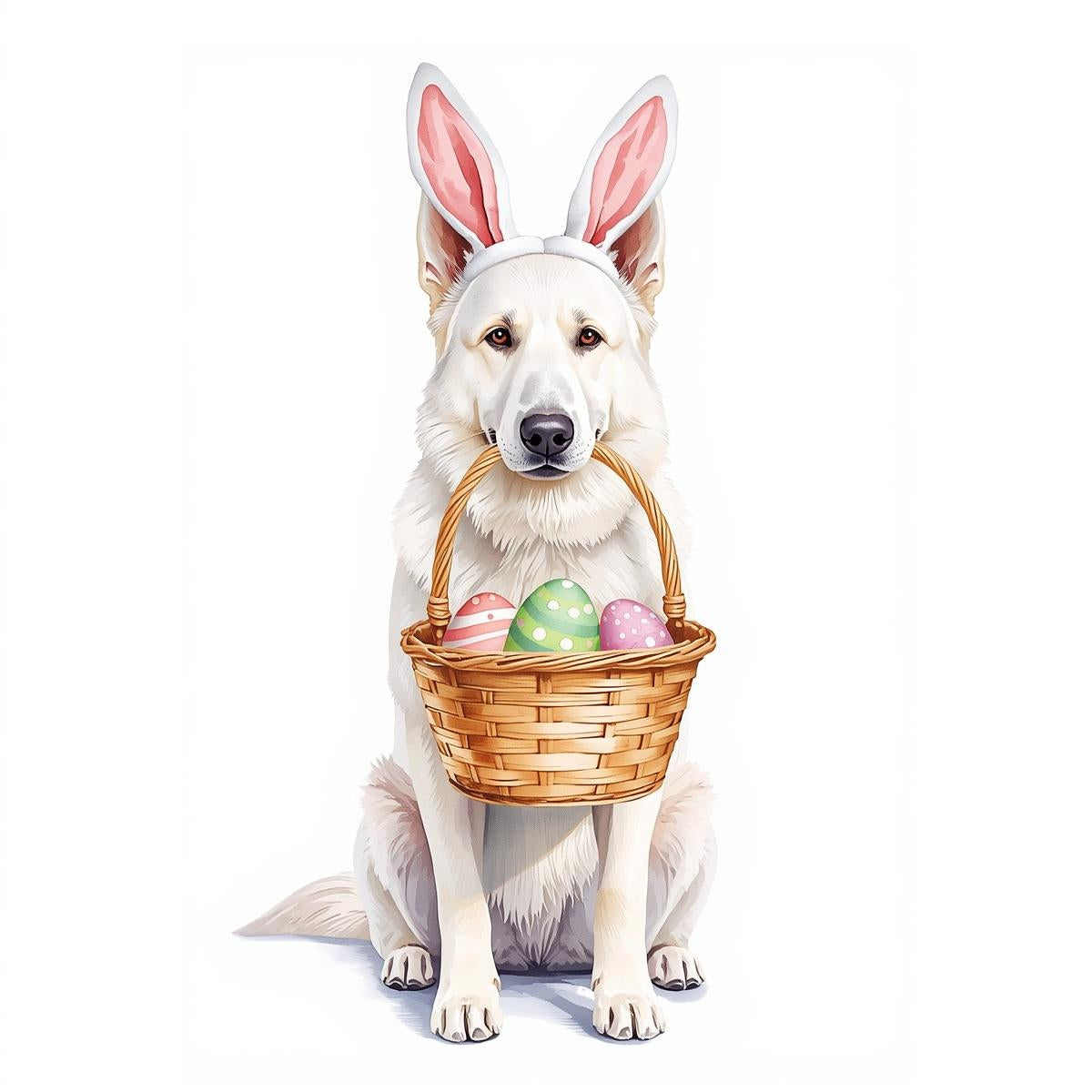 Ostern Grusskarte mit Hunde Motive
