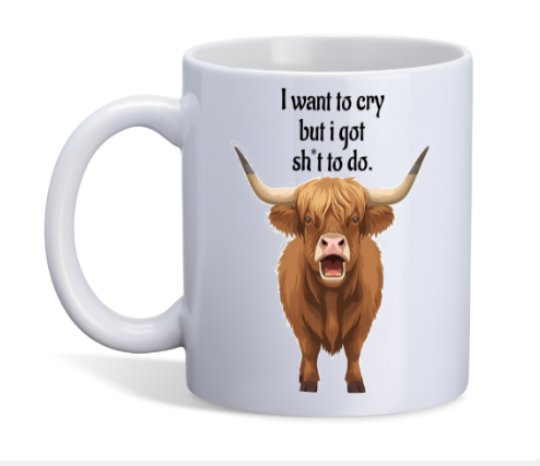 Hochlandrind Spruch Tasse